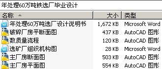 年处理60万吨铁选厂毕业设计