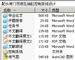 配水闸门双液压油缸控制系统设计