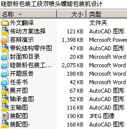硅徽粉包装工段双喷头螺旋包装机设计