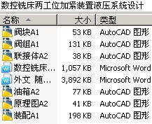 数控铣床两工位加紧装置液压系统设计