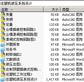 注塑机液压系统设计