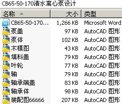 CB65-50-170清水离心泵设计