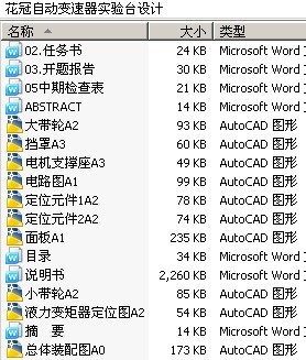 花冠自动变速器实验台设计