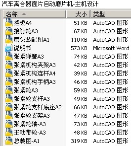 汽车离合器面片自动磨片机-主机设计