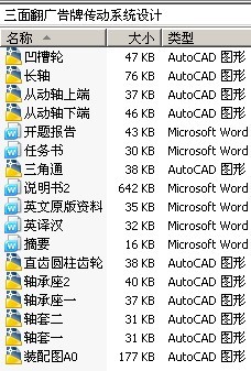 三面翻广告牌传动系统设计