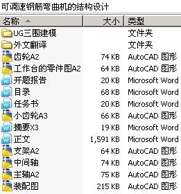可调速钢筋弯曲机的结构设计