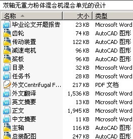 双轴无重力粉体混合机混合单元的设计