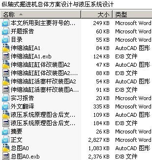 纵轴式掘进机总体方案设计与液压系统设计
