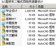SLS型轿车二轴式四档变速器设计