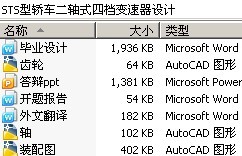 STS型轿车二轴式四档变速器设计