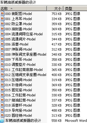 车辆油液减振器的设计