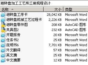 廻转盘加工工艺和工装规程设计