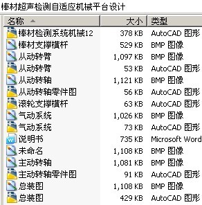 棒材超声检测自适应机械平台设计