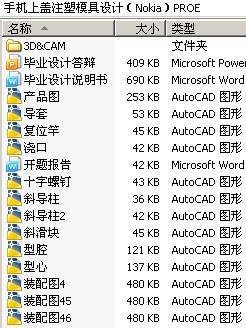手机上盖注塑模具设计(Nokia)PROE