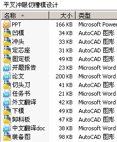 平叉冲眼切槽模设计
