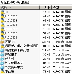 后泥板冲形冲孔模设计