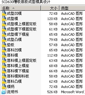 SCD630槽板底板成型模具设计