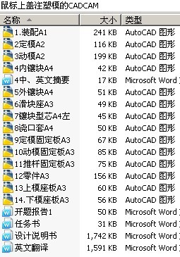 鼠标上盖注塑模的CADCAM