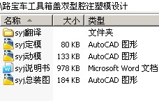 路宝车工具箱盖双型腔注塑模设计