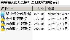 东安车A底大风扇叶单型腔注塑模设计