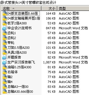 卧式管接头14英寸管螺纹套丝机设计