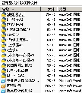 固定垫板冲裁模具设计