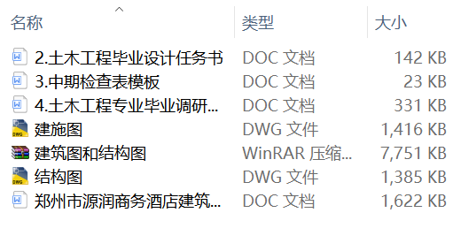 郑州市源润商务酒店建筑结构设计