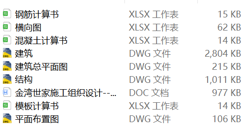 金湾世家施工组织设计--有CAD图